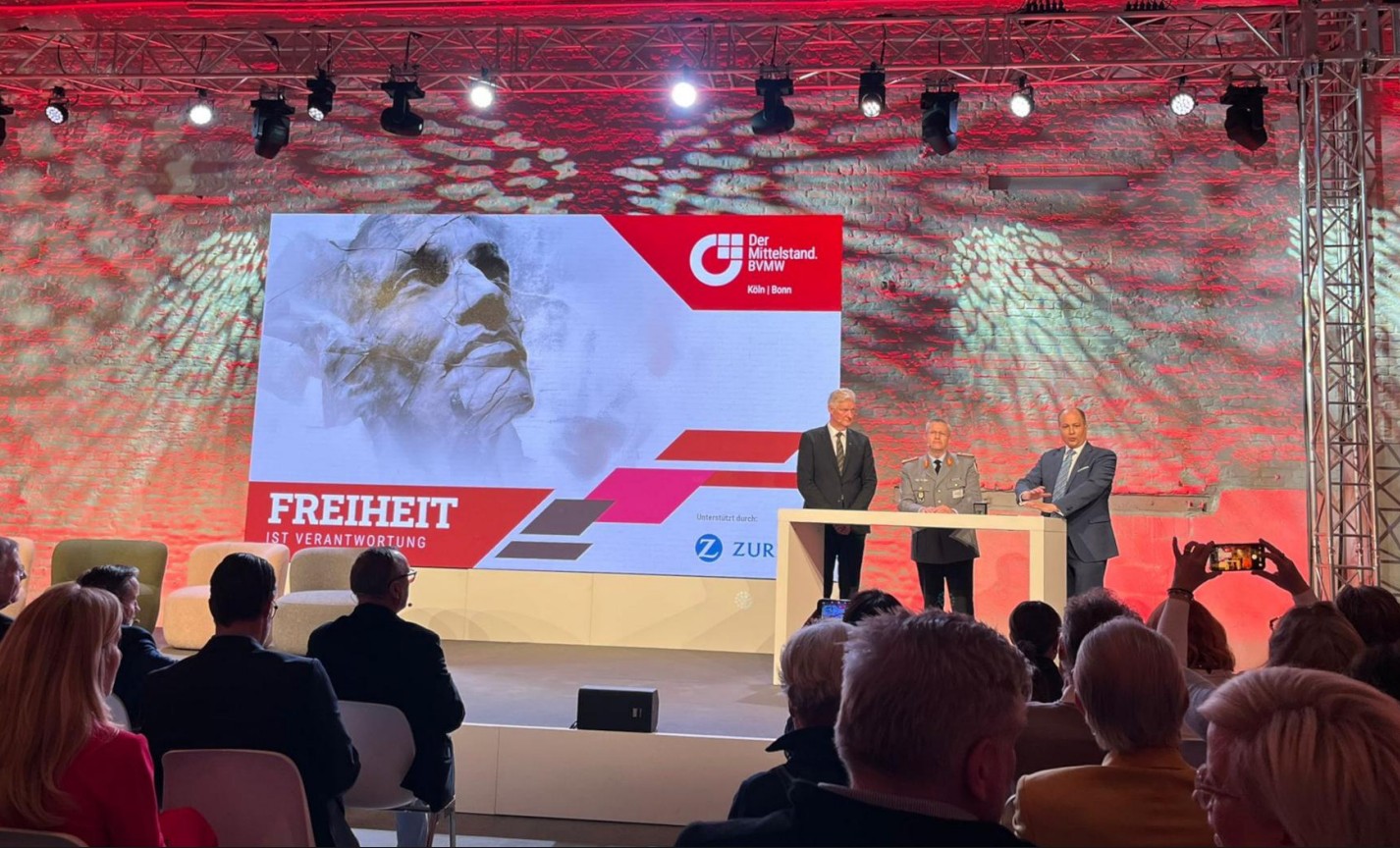 CUBE CONCEPTS Team Jasin, Luca und Guido beim BVMW Jahresempfang 2026 in Köln