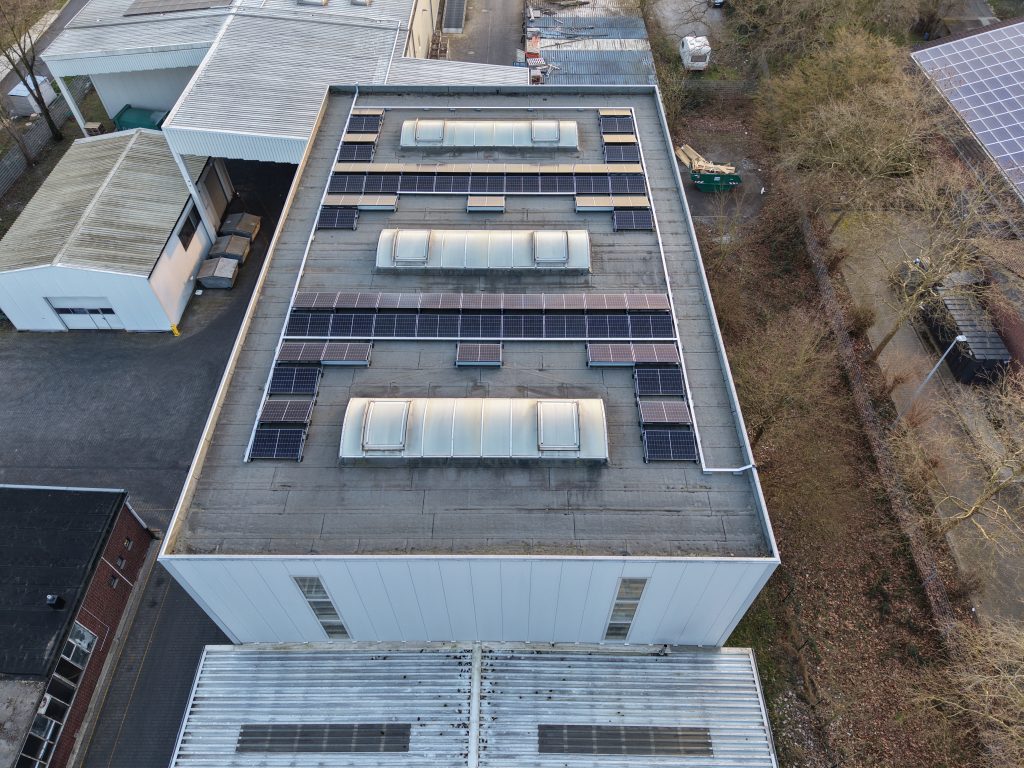 Photovoltaic system on the roof of Bückmann Grundbesitz GmbH